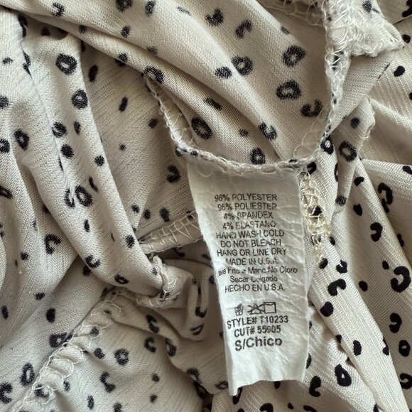 MTS Size Small White and Black Polka Dot Blouse - Picture 4 of 4